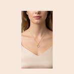 Zilveren ster ketting met cubic zirconia, Sieraden, Tassen en Uiterlijk, Kettingen, Met hanger, Nieuw, Ophalen of Verzenden, Goud