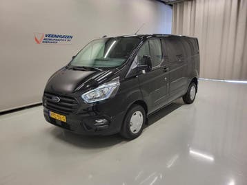 Ford Transit Custom 2.0TDCI 3-zits Euro 6!, Gebruikt, Euro 6, Zwart, Ford