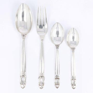 Georg Jensen - Georg Jensen - Model Acorn - Dinerbestek -