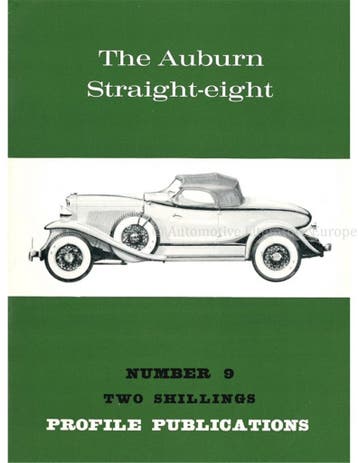 THE AUBURN STRAIGHT - EIGHT (PROFILE PUBLICATIONS 09), Nieuw, Author