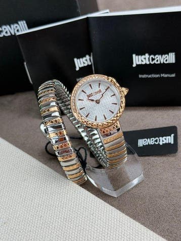 Just Cavalli - Signature Snake watch white Two-Tone - Zonder, Nieuw
