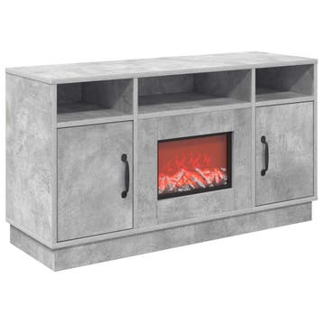 vidaXL Elektrische haard Beton 100 x 33 x 55 cm Bewerkt hout, Verzenden, Nieuw
