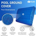 Grondzeil zwembad - Scheurbestendig - 488x488 cm - Blauw - T, Tuin en Terras, Verzenden, Zo goed als nieuw