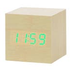 Houten Digitale LED Klok - Wekker Alarm  Snooze Helderheid, Witgoed en Apparatuur, Wekkers, Verzenden, Nieuw
