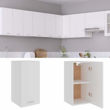 vidaXL Bovenkast Lyon 29,5x31x60 cm bewerkt hout wit, Verzenden, Nieuw, Wit