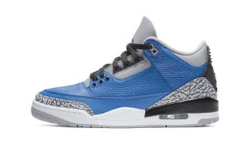 Jordan 3 Retro Varsity Royal Cement, Nieuw