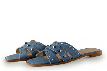 Manfield Slippers in maat 39 Blauw, Slippers, Zo goed als nieuw, Manfield, Verzenden
