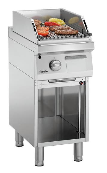 Bartscher Lavasteengrill | RVS | Gas | 9kW | V-rooster | 400, Ophalen of Verzenden, Nieuw in verpakking