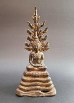Bronzen Boeddha 22 cm - Naga Prok (Zaterdag Boeddha) -, Antiek en Kunst
