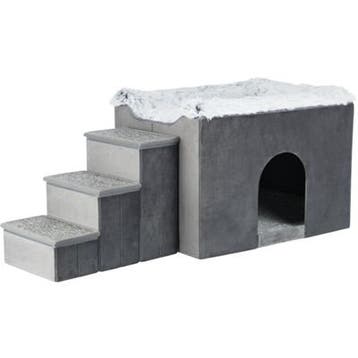 Trixie hondenmand huis harvey met trap grijs / wit, Dieren en Toebehoren, Verzenden, Nieuw