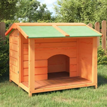 vidaXL Hondenhok 96x87x80,5 cm massief grenenhout bruin, Verzenden, Nieuw