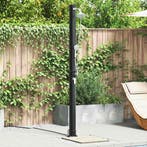vidaXL Buitenzonne-douche Zwart 217 cm PVC en Aluminium, Tuin en Terras, Verzenden, Nieuw