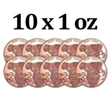Verenigde Staten. 10 x 1 oz Cryptid Creatures Drop Bear 999