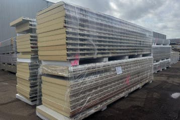 Sandwichpanelen wand 100mm Falk | € 20,- p/m2, Ophalen of Verzenden, Zo goed als nieuw, Overige materialen, 100 mm of meer