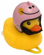 Badeend fietsverlichting / fietstoeter Smile helm, Nieuw