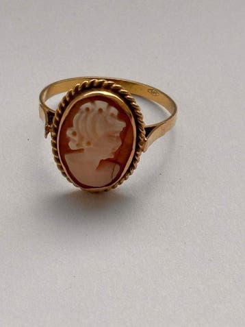 Zonder minimumprijs - Statement ring - 14 karaat Geel goud
