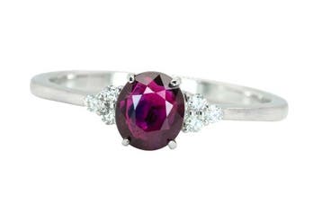 Zonder minimumprijs - Ring - 14 karaat Witgoud,, Sieraden, Tassen en Uiterlijk, Ringen, Nieuw