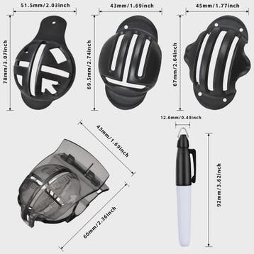 8-delige Golf Bal Lijn Marker Set: 4 Templates & 4 Kleuren M, Verzenden, Nieuw