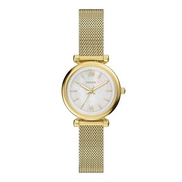 FOSSIL ES5462 Vrouwen Horloge 28 mm Goudkleurig, Verzenden, Nieuw