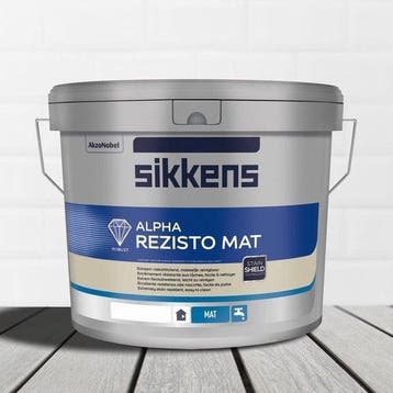 Sikkens Alpha Rezisto Mat - RAL 9010 - 1 liter, Overige kleuren, Nieuw, Ophalen of Verzenden, Verf