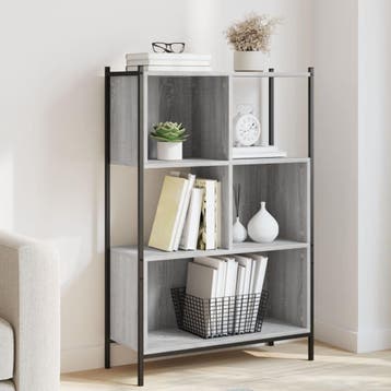 vidaXL Boekenkast 72x28x109 cm bewerkt hout grijs sonoma, Verzenden, Nieuw, Overige houtsoorten