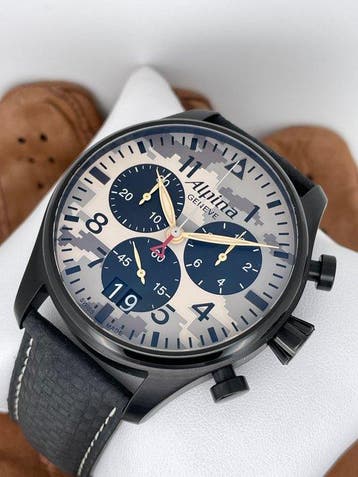 Alpina - Startimer Pilot Big Date Desert Camouflage, Sieraden, Tassen en Uiterlijk, Nieuw