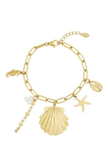 Goudlief Large beachy armband (Charme armbanden, Armbanden), Verzenden, Nieuw, Zilver, Overige materialen