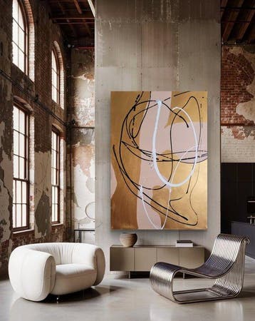 Lyora Art - Traces in Suspension #002 (XL) Acrylic painting, Antiek en Kunst