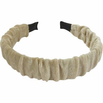 Haarband Diadeem 2,5cm – Gerimpelde Teddy Stof – Beige, Sieraden, Tassen en Uiterlijk, Nieuw