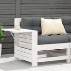 vidaXL Tuinbank met armleuning en kussen massief grenenhout, Verzenden, Nieuw