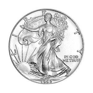 American Eagle 1 oz 1992 (5.540.068 oplage), Verzenden, Midden-Amerika, Losse munt, Zilver