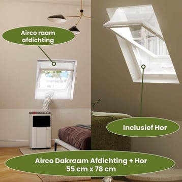 Airco Dakraam Afdichting met Hor - 55 x 78 cm – Geschikt voo, Witgoed en Apparatuur, Verzenden, Nieuw