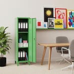 Lockerkast Kurikka metaal 137x38x38 cm appelgroen [en.casa], Huis en Inrichting, Kasten | Lockerkasten, Verzenden, Nieuw