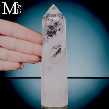 Cristal Quartz Point Clear Quartz Tower Point - - Hoogte: