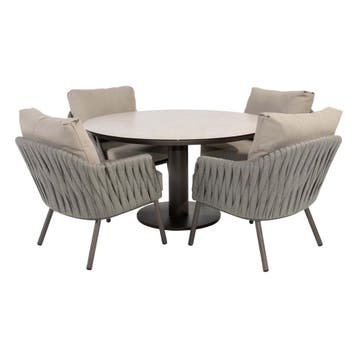Taste 4SO Cannes low dining + Sarah low dining tafel 130 cm, Nieuw