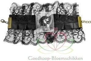 Corsage Polscorsage-armband Vintage Victoria Zwart Kant, Ophalen of Verzenden, Nieuw