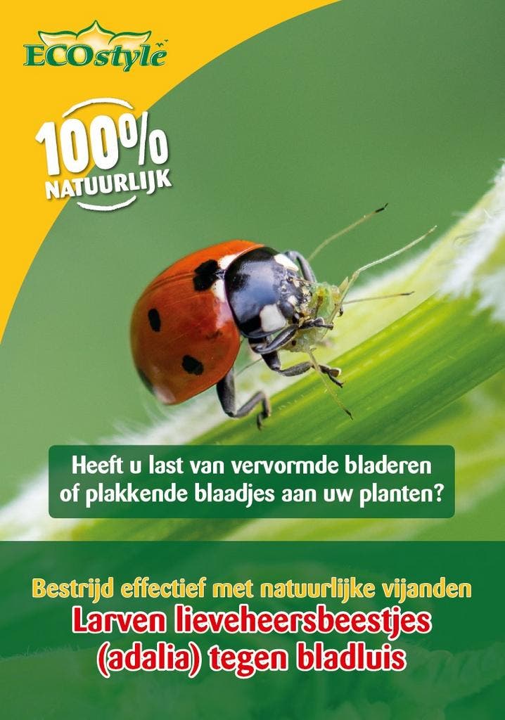 Ecostyle aaltjes larven lieveheersbeestje tegen bladluis 50, Tuin en Terras, Bestrijdingsmiddelen, Nieuw, Verzenden
