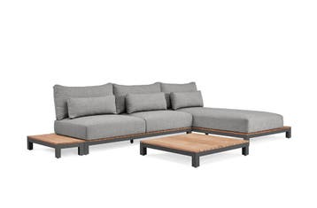 Suns Evora chaise lounge set light antraciet |, Ophalen of Verzenden, Nieuw