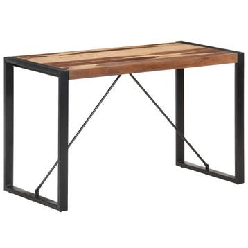 vidaXL Eettafel 120x60x75 cm massief hout, Verzenden, Nieuw