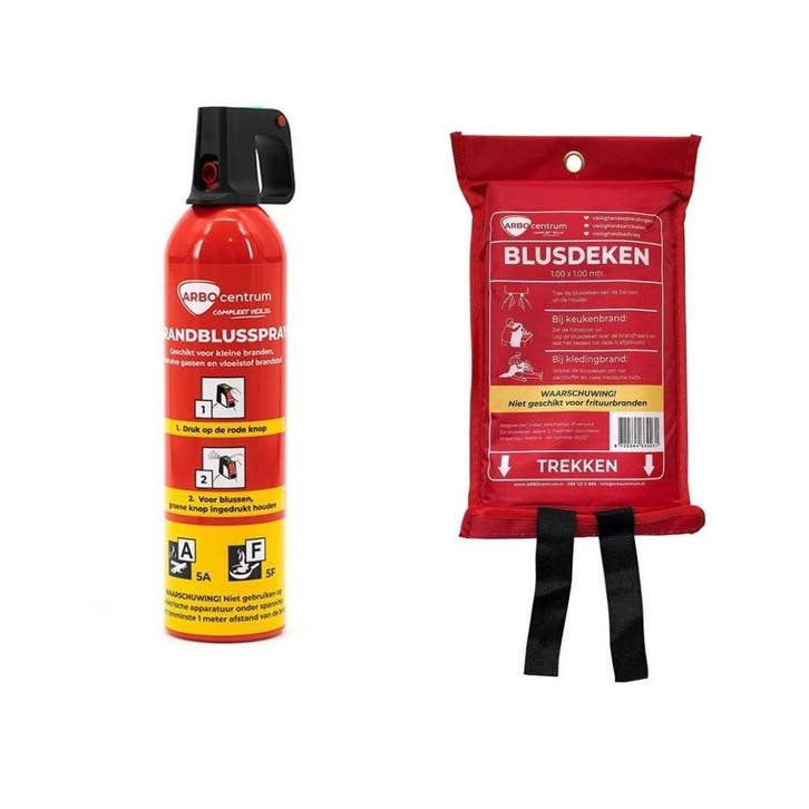 Sprayblusser + blusdeken pakket, Huis en Inrichting, Brandblussers en Brandkasten, Nieuw, Verzenden