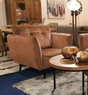 Fauteuil Akker - fauteuils - Cognac, Nieuw, Stof