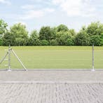 vidaXL Afrasteringspaal Zilverkleurig, Verzenden, Nieuw, IJzer