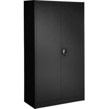 Lockerkast met 6 vakken en hanggedeelte - zwart, 80 cm, Verzenden, Nieuw