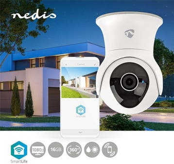 NEDIS - WLAN Smart IP camera - Zwenk-/kantelfunctie - Full H, Verzenden, Zo goed als nieuw
