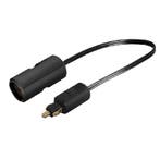 Powerlet (m) Sigarettenaanstekerplug (v) adapter  0,25 meter, Caravans en Kamperen, Ophalen of Verzenden, Nieuw