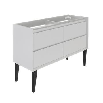 Wastafelonderkast Allibert Delta Olav 120x54x46 cm Mat Wit, Ophalen of Verzenden, Nieuw, Overige typen