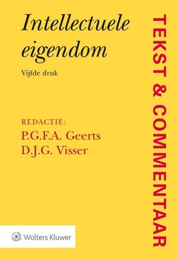 Tekst  commentaar   Intellectuele eigendom 9789013135053, Boeken, Zo goed als nieuw