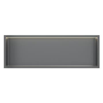 Gun Metal RVS Inbouwnis 30x90x7cm met LED verlichting, Verzenden, Nieuw