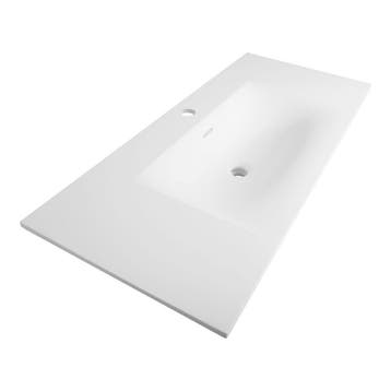 Brauer Glacier Wastafel - 100 cm - met 1 Spoelbak en 1, Ophalen of Verzenden, Nieuw