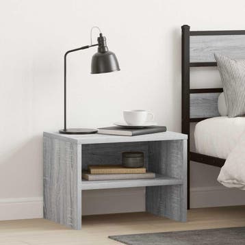 vidaXL Nachtkastje 40x30x30 cm bewerkt hout grijs sonoma, Huis en Inrichting, Minder dan 45 cm, Verzenden, Nieuw, Minder dan 55 cm
